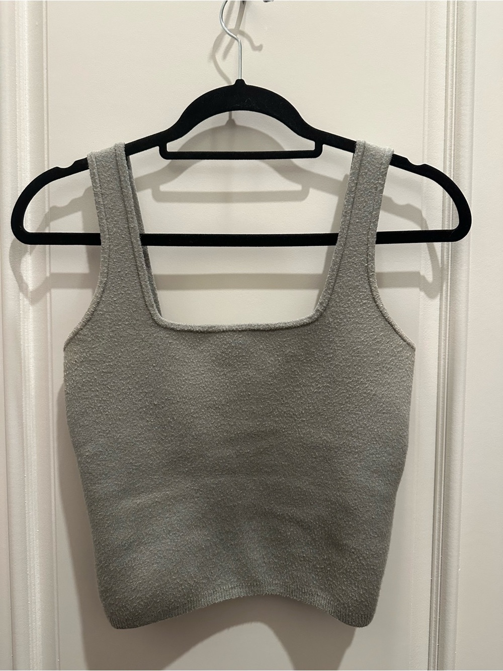 Abercrombie & Fitch Light grayish green Square Neck Knit Tank